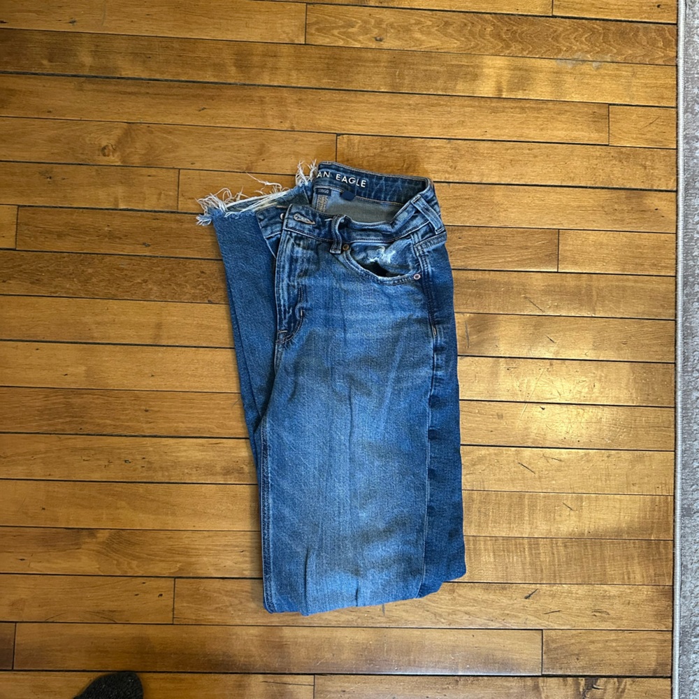 American Eagle Outfitters Women's Blue Relaxed Jeans